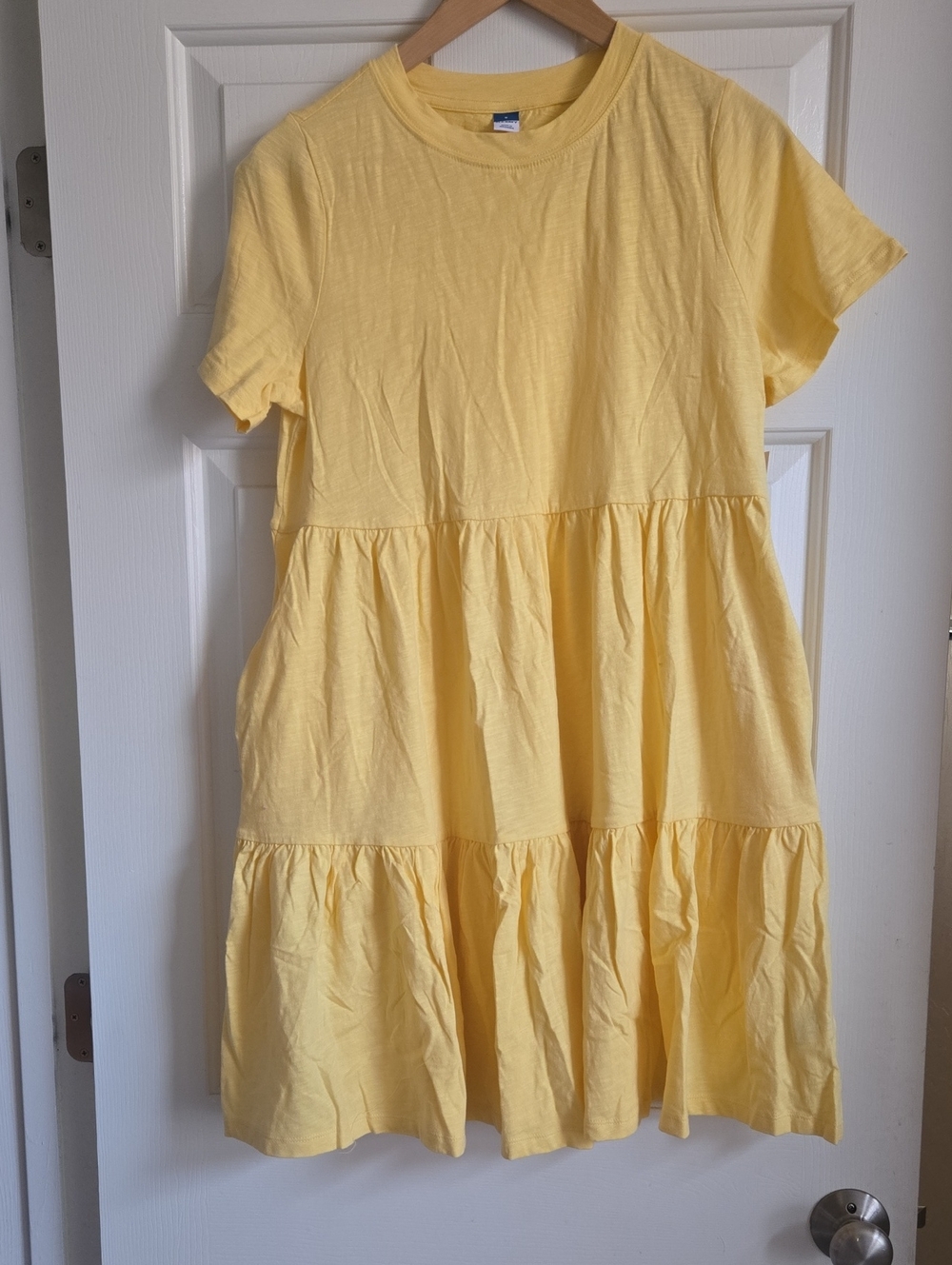 Old Navy Yellow Tiered Tee Dress for Girls
